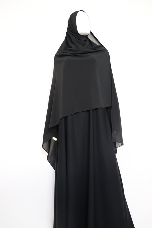 XL Premium Chiffon Hijab - Black