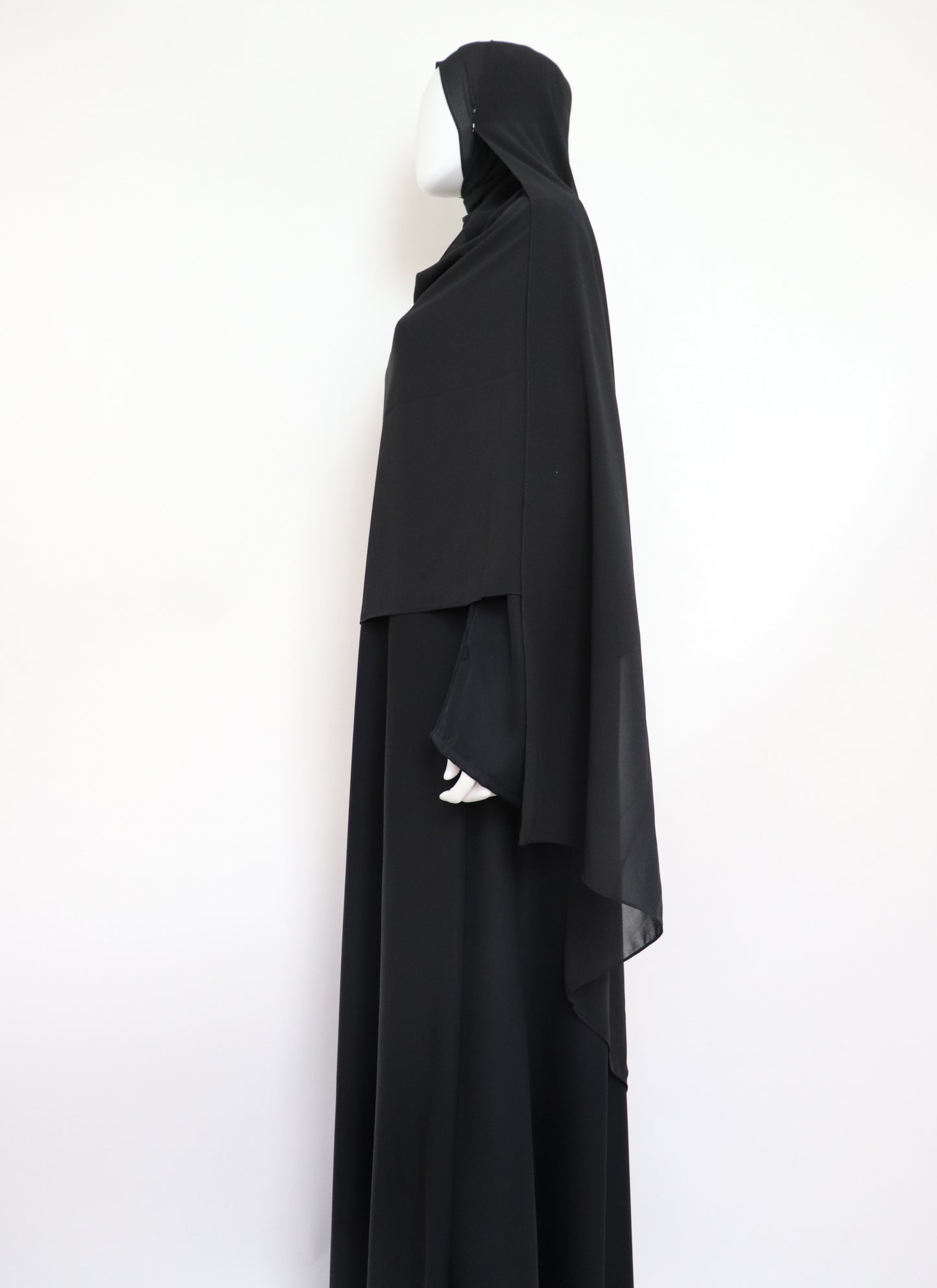 XL Premium Chiffon Hijab - Black