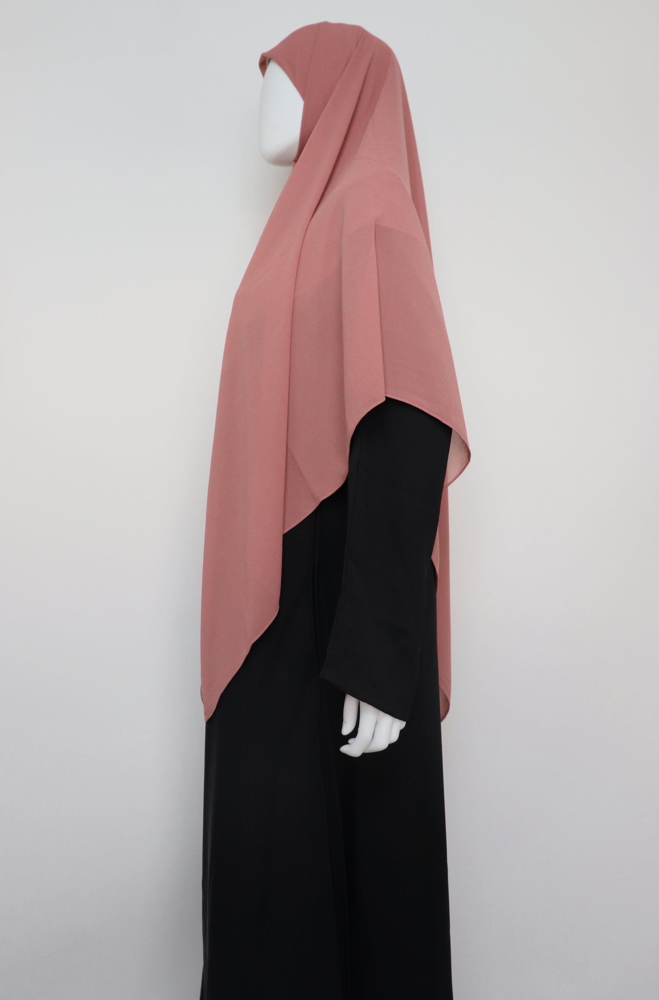 Square Premium Chiffon Hijab - Peony Pink