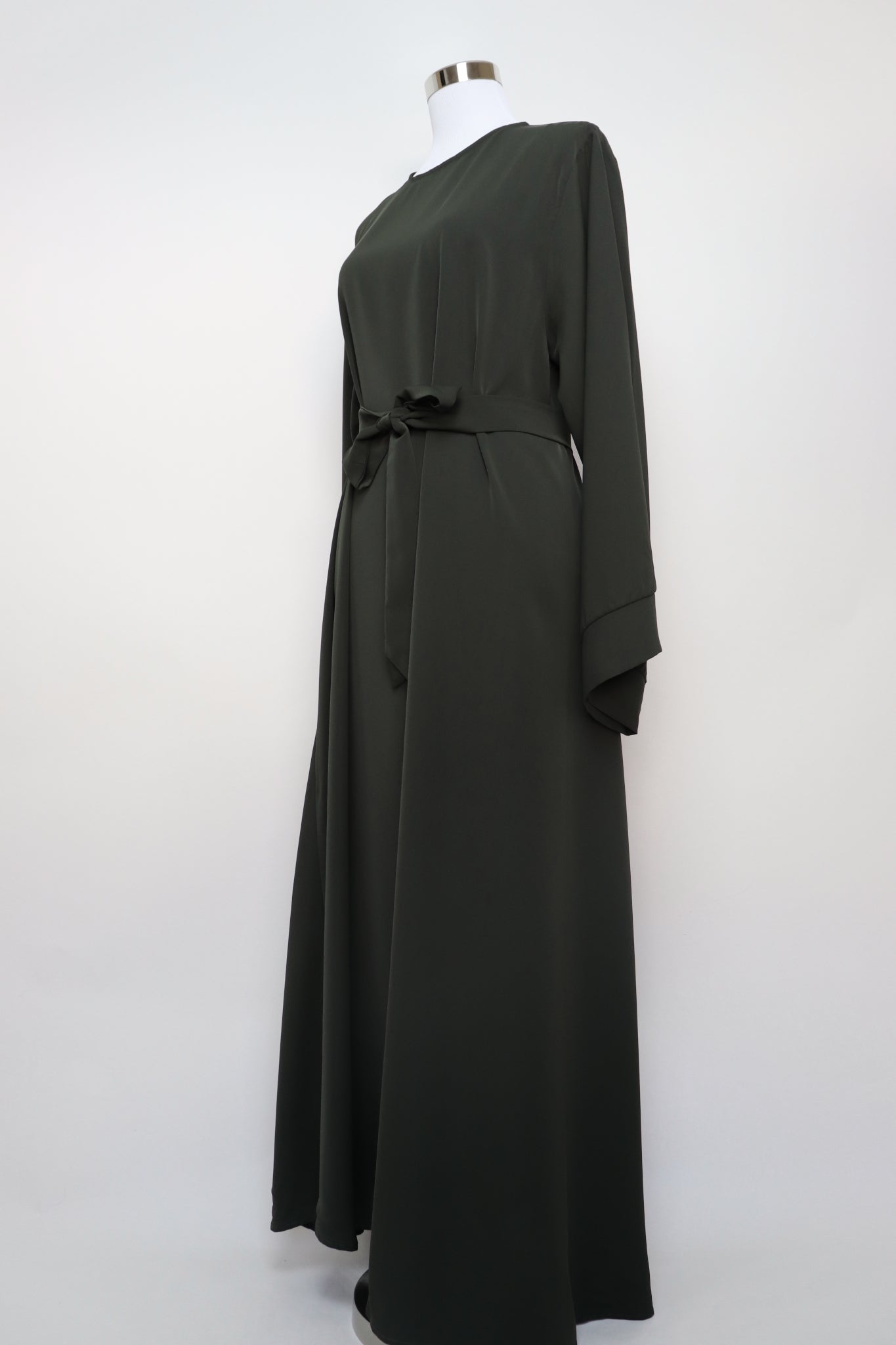 Classic Closed Flare Abaya Wide Sleeves - Deep Olive