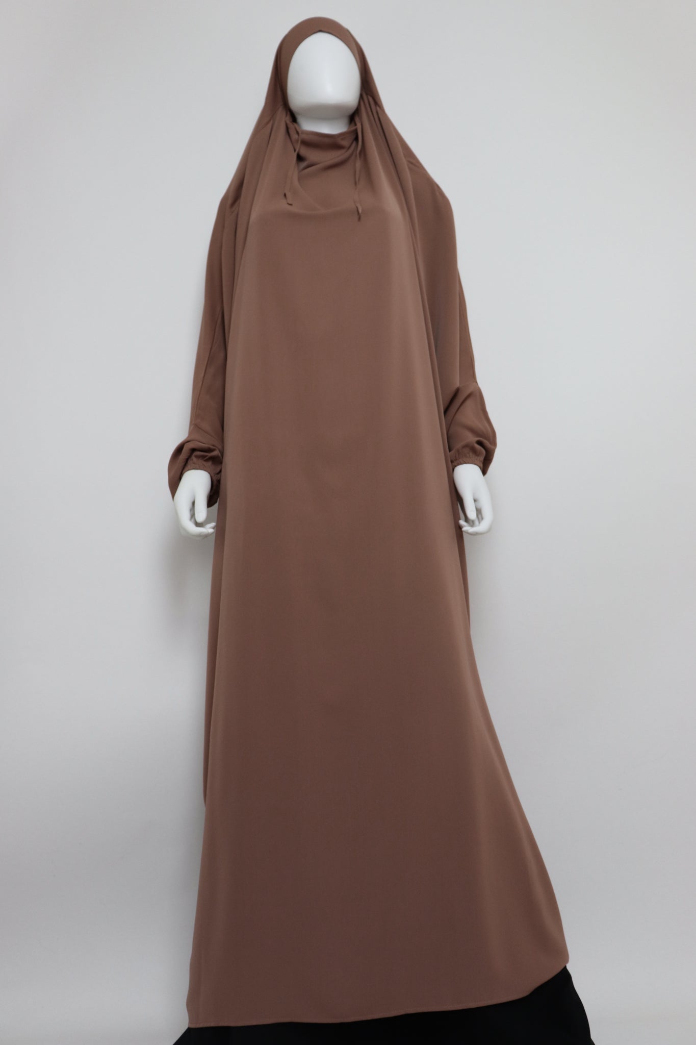 One Piece Full Length Jilbab - Light Coffee
