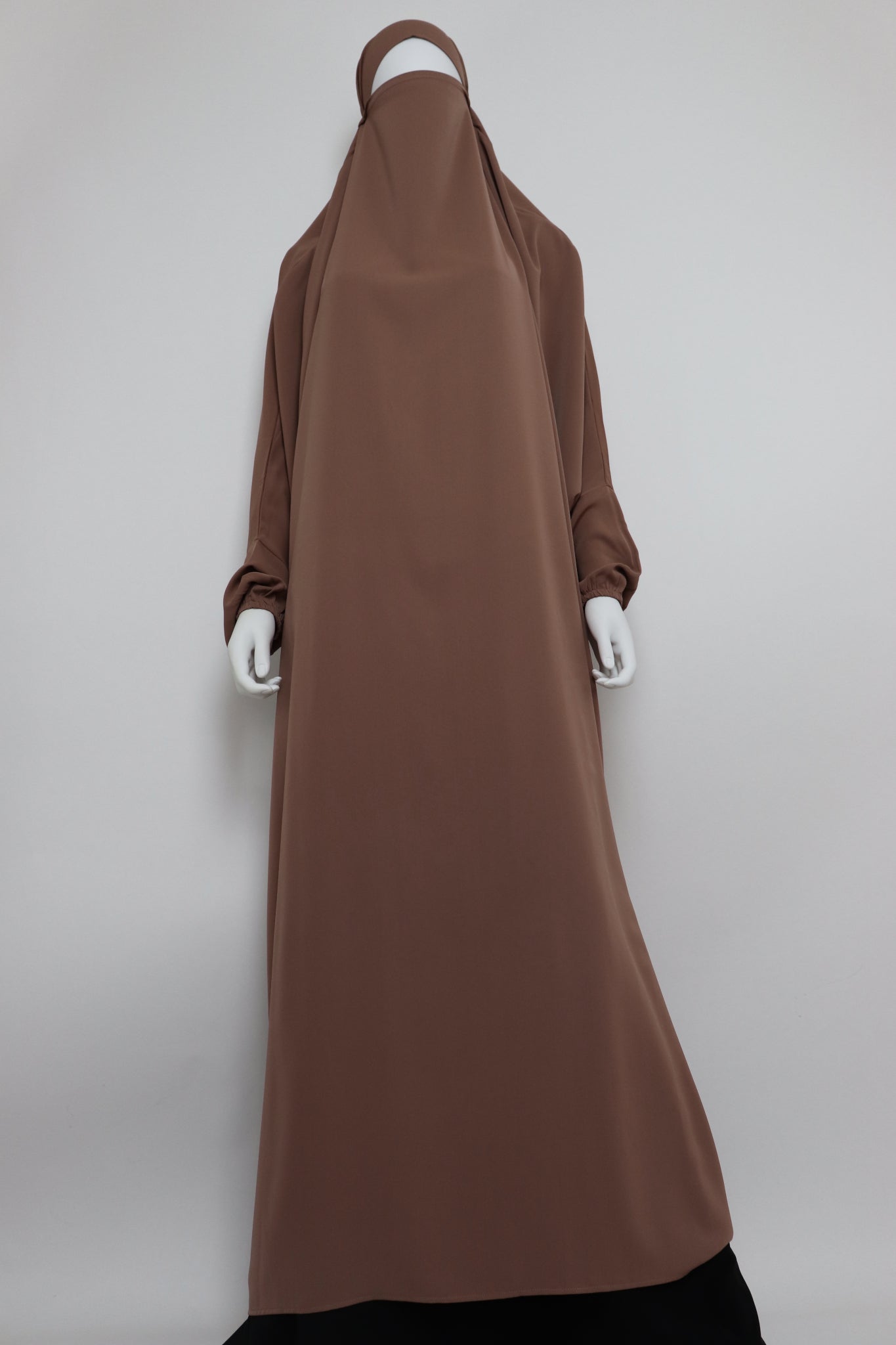 One Piece Full Length Jilbab - Light Coffee