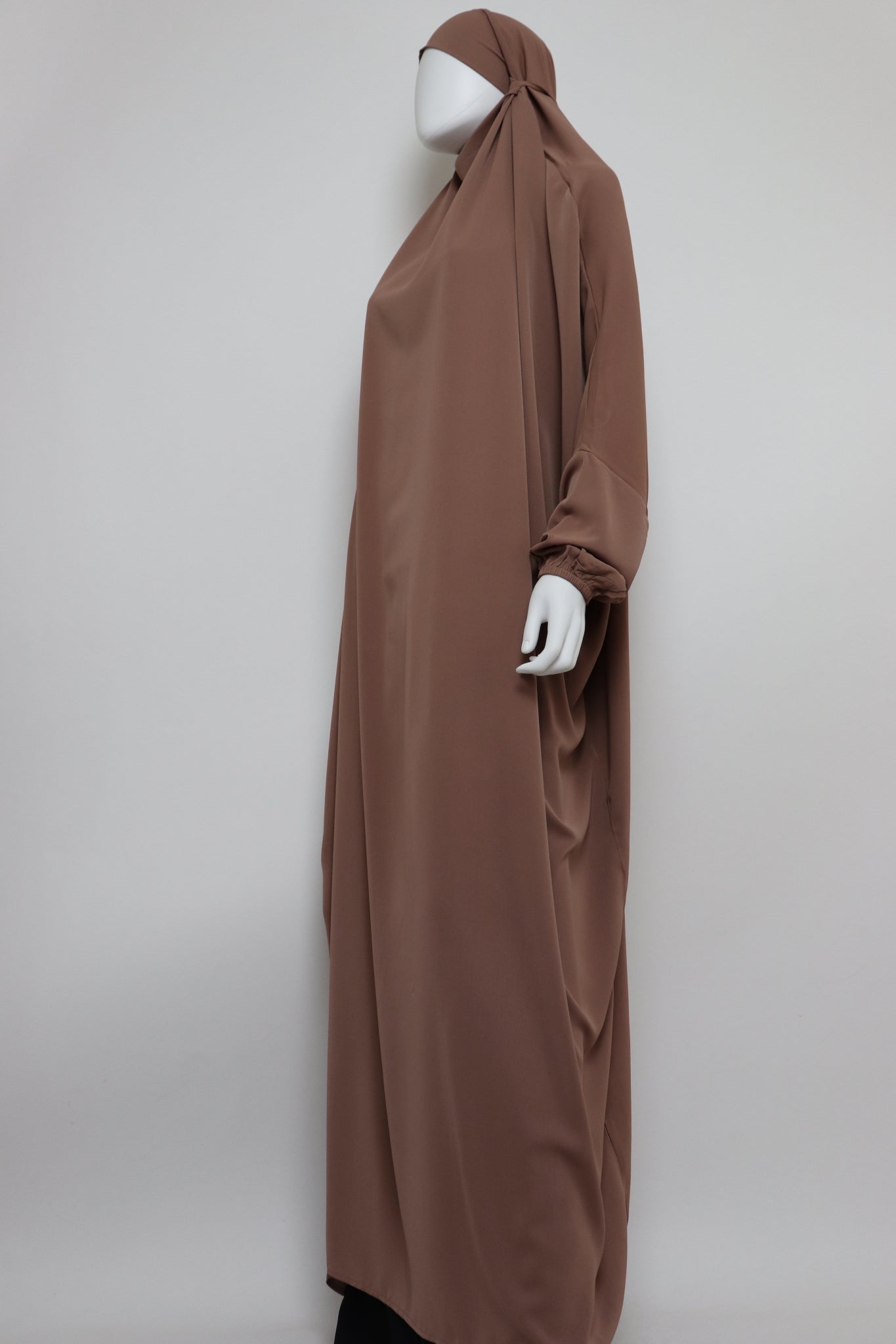 One Piece Full Length Jilbab - Light Coffee