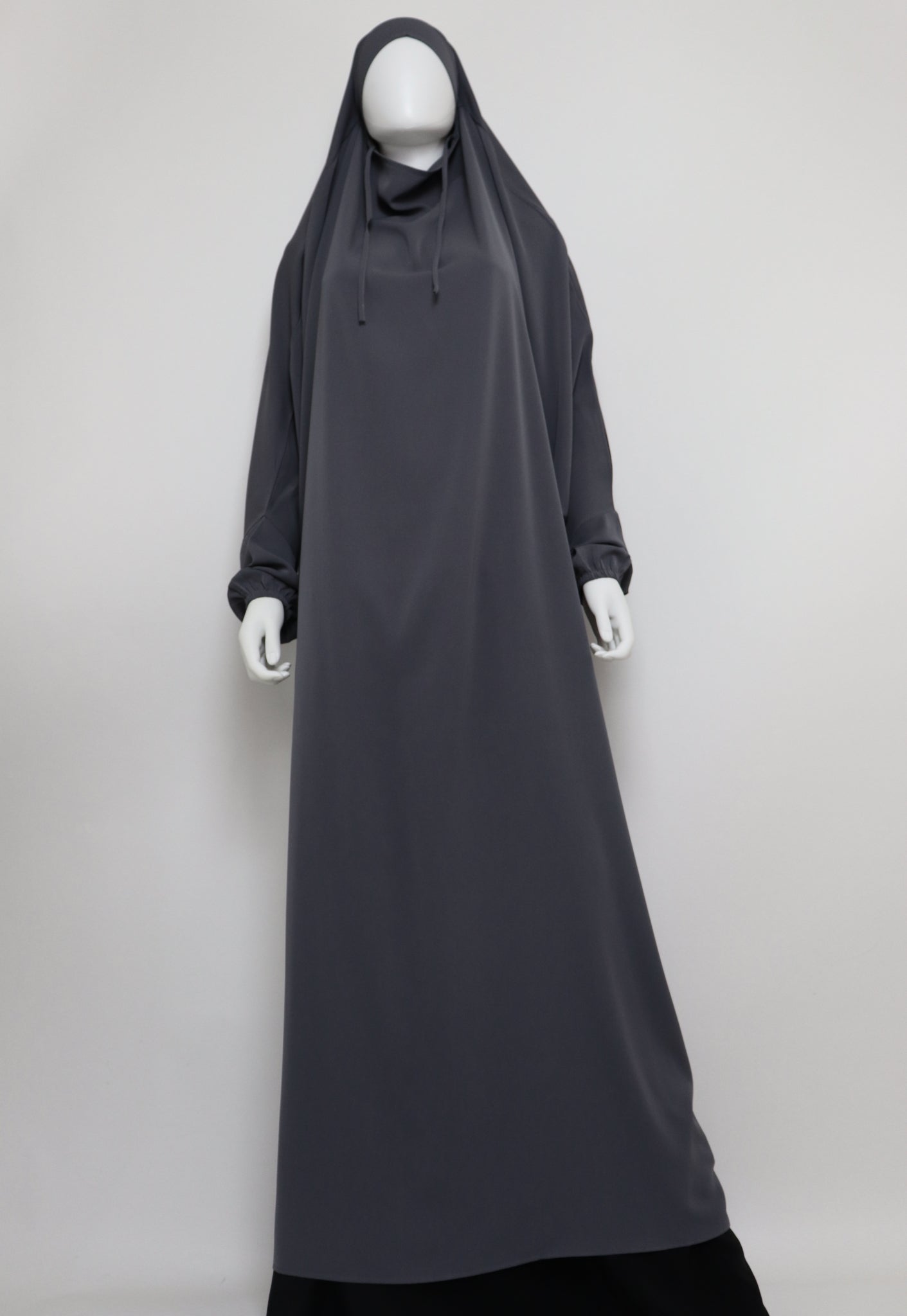 One Piece Full Length Jilbab - Charcoal