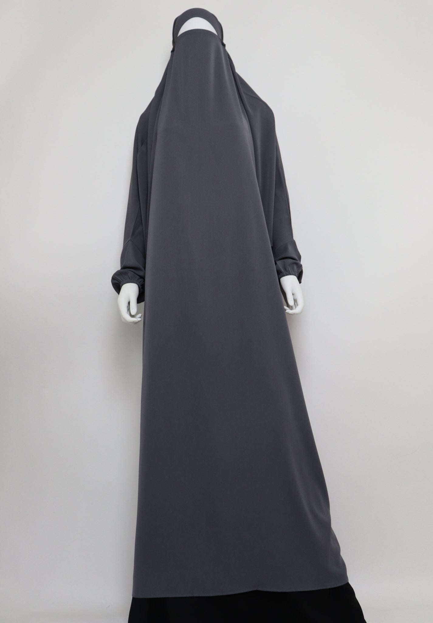 One Piece Full Length Jilbab - Charcoal
