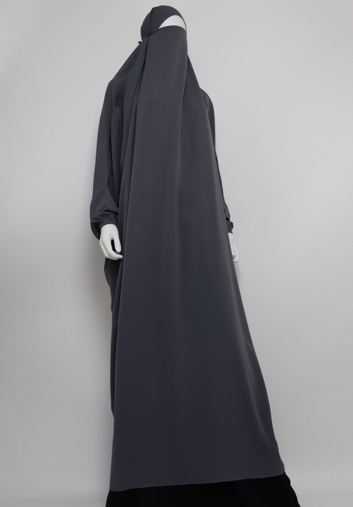 One Piece Full Length Jilbab - Charcoal