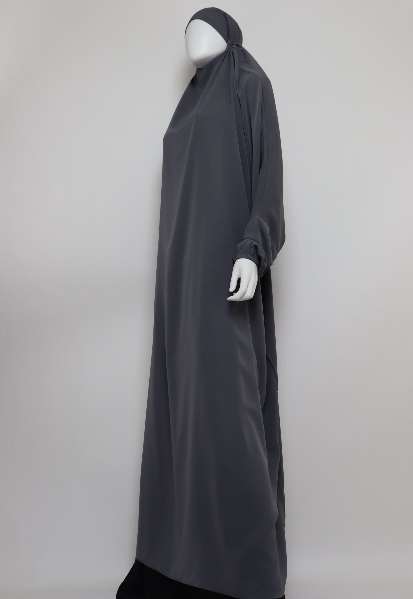 One Piece Full Length Jilbab - Charcoal