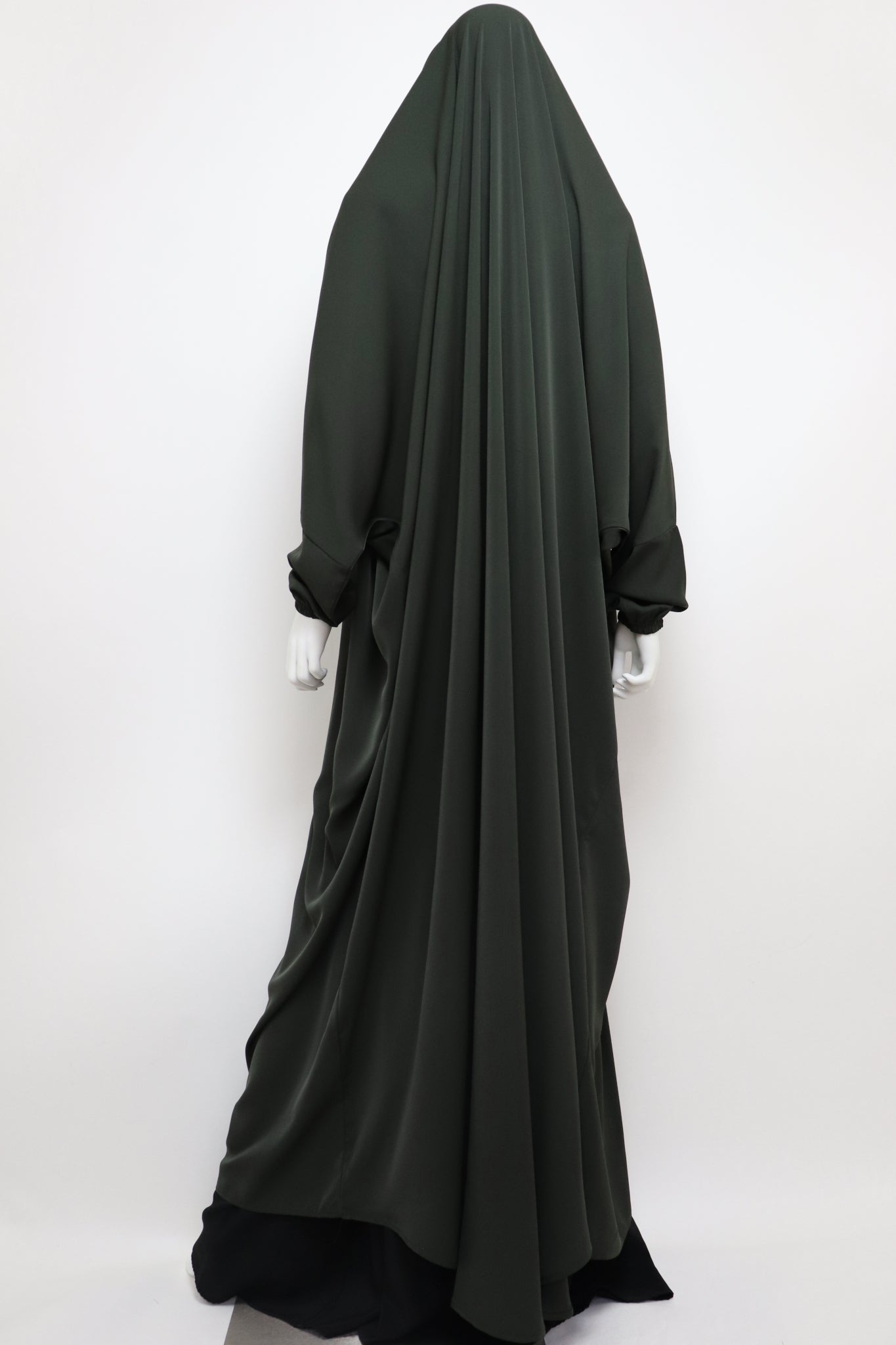 One Piece Full Length Jilbab - Deep Olive