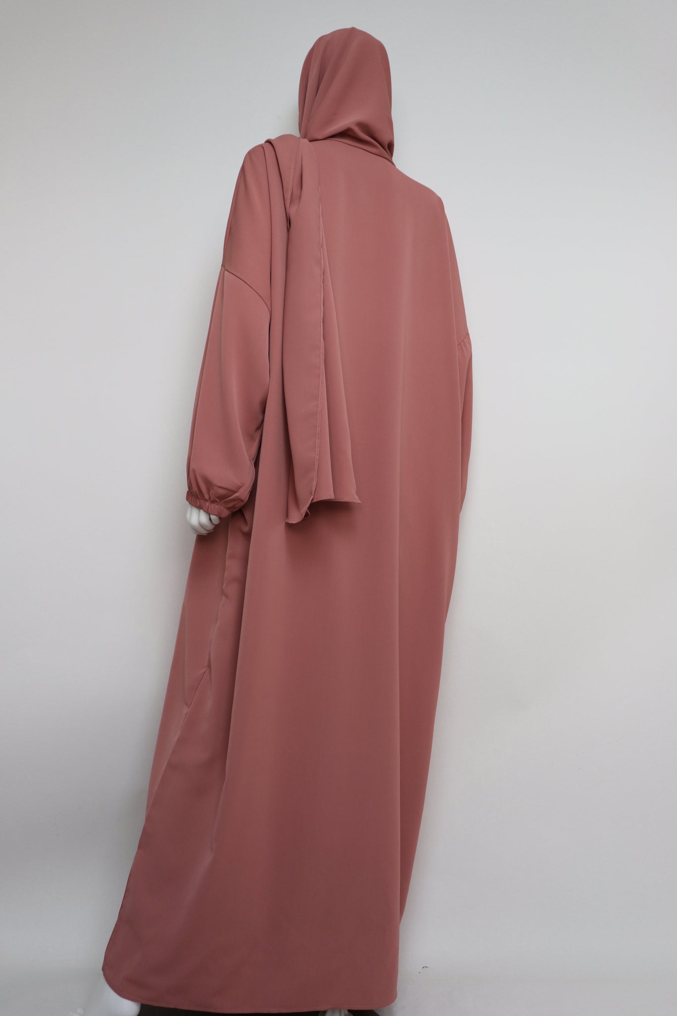 Abaya with Hijab - Coral Pink