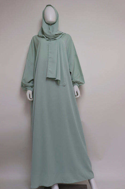 Abaya with Hijab - Mint