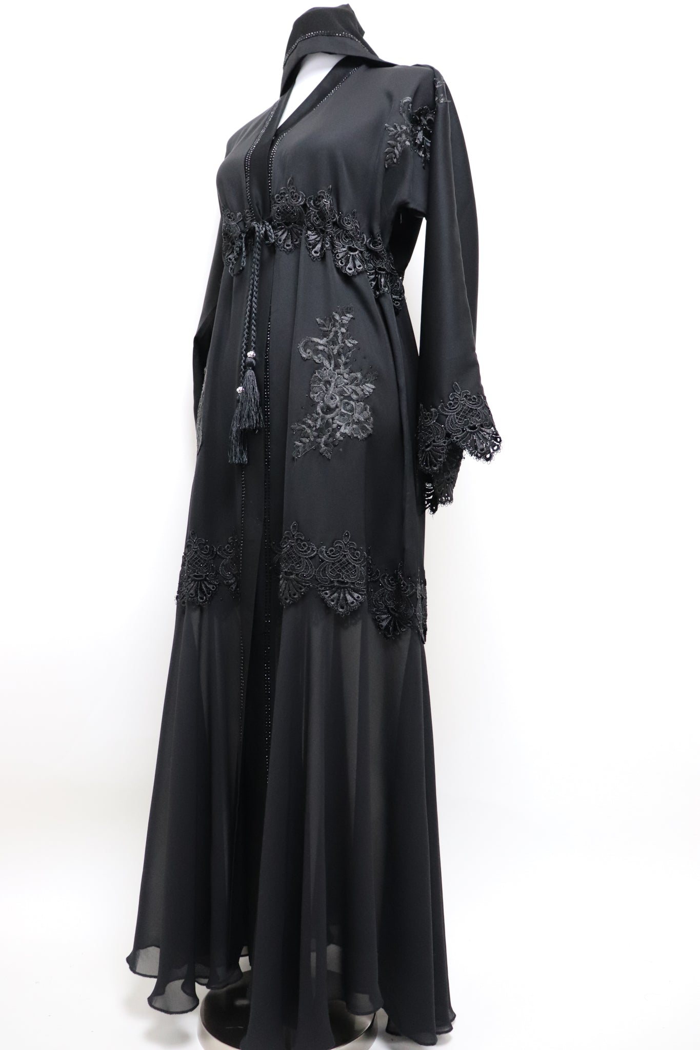 Peplum Abaya - Black