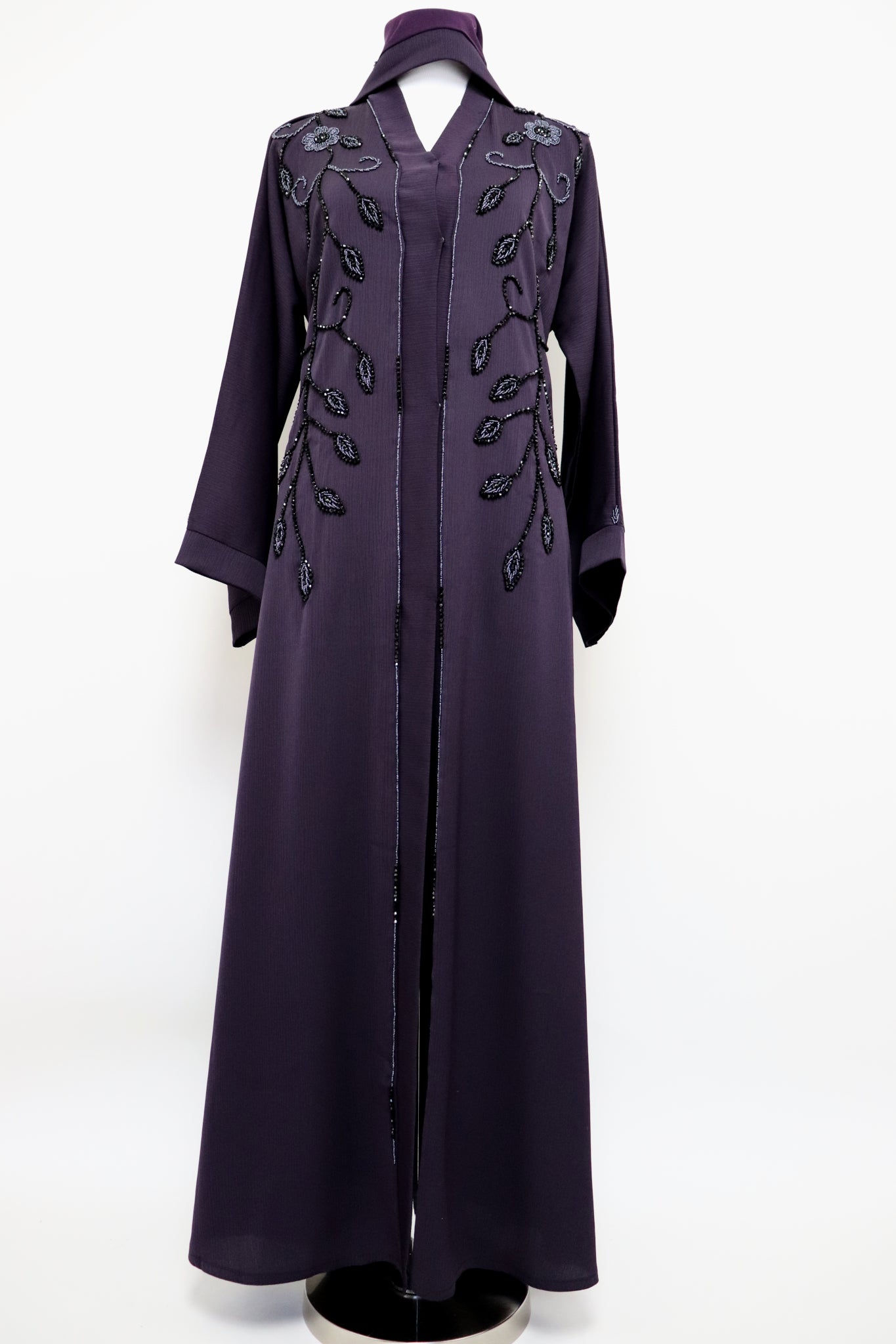 Open Formal Abaya - Purple