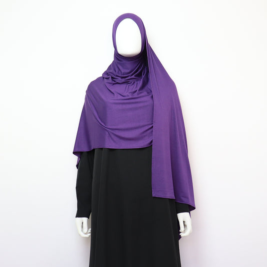 Premium Maxi Jersey Hijab - Purple