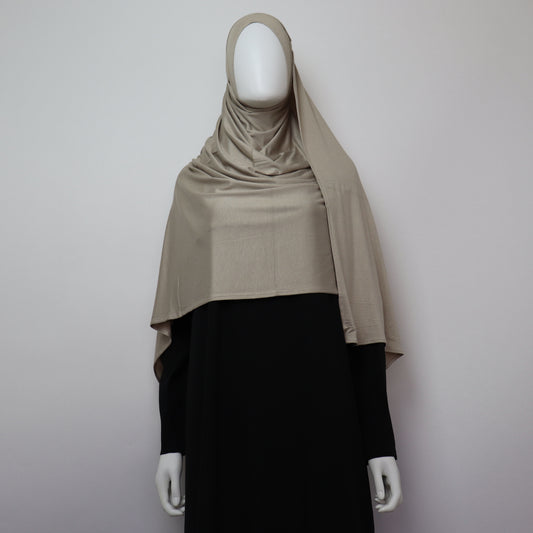 Premium Maxi Jersey Hijab - Almond