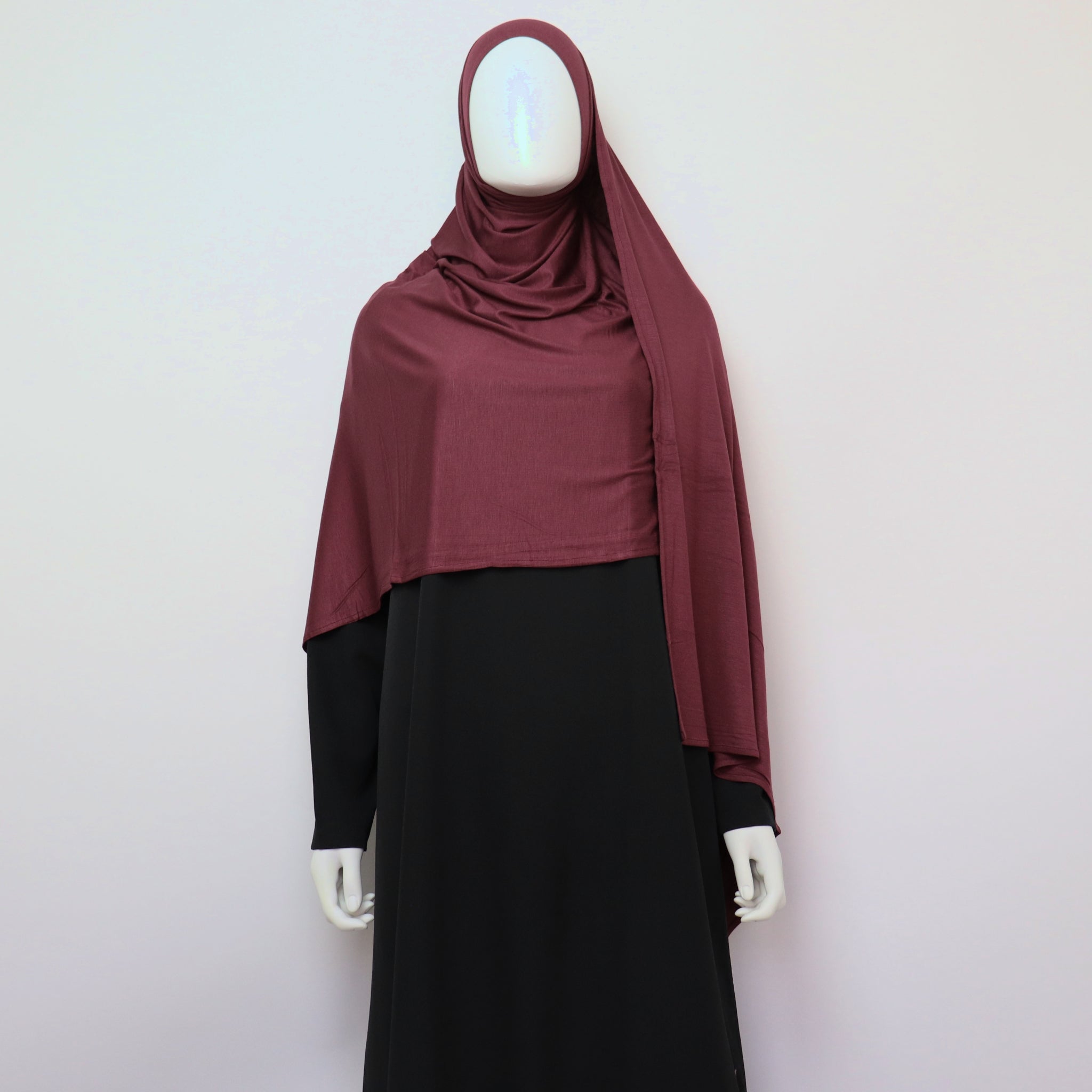 burgundy hijab dress Premium Maxi Jersey COLOR:BISCOTTI MULTI Perfect for formal gatherings Stine Goya Long Sleeve The 1990s