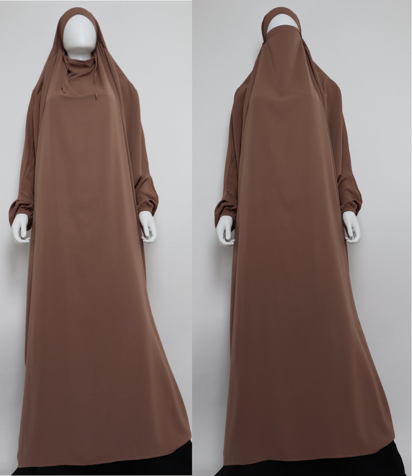 One Piece Full Length Jilbab - Light Coffee