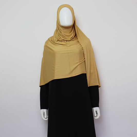 Premium Maxi Jersey Hijab - Mustard