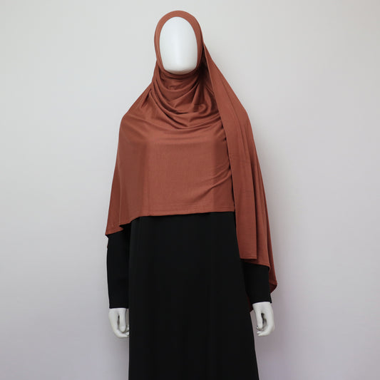 Premium Maxi Jersey Hijab - Rust