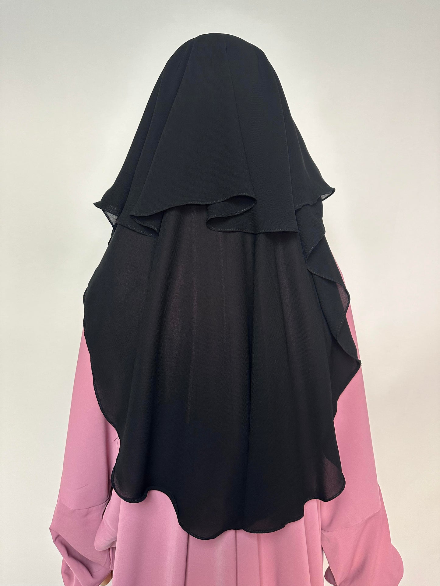 Bedoon Essm Three Layer Niqab - Black