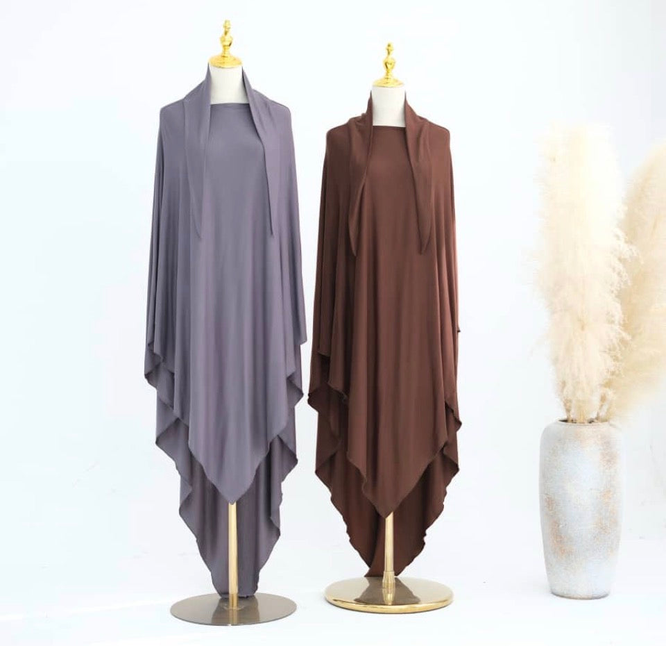 XL Ribbed Jersey Diamond Khimar