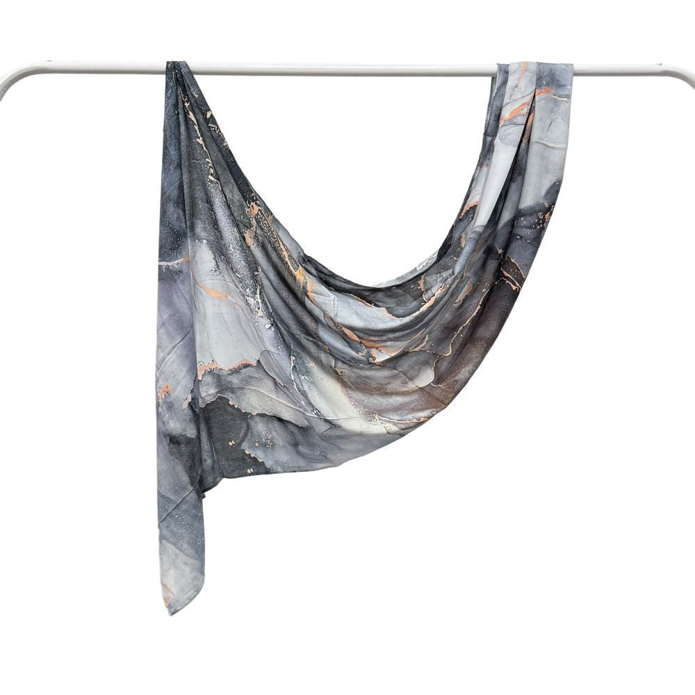 Printed Modal Hijab - Gray Marble