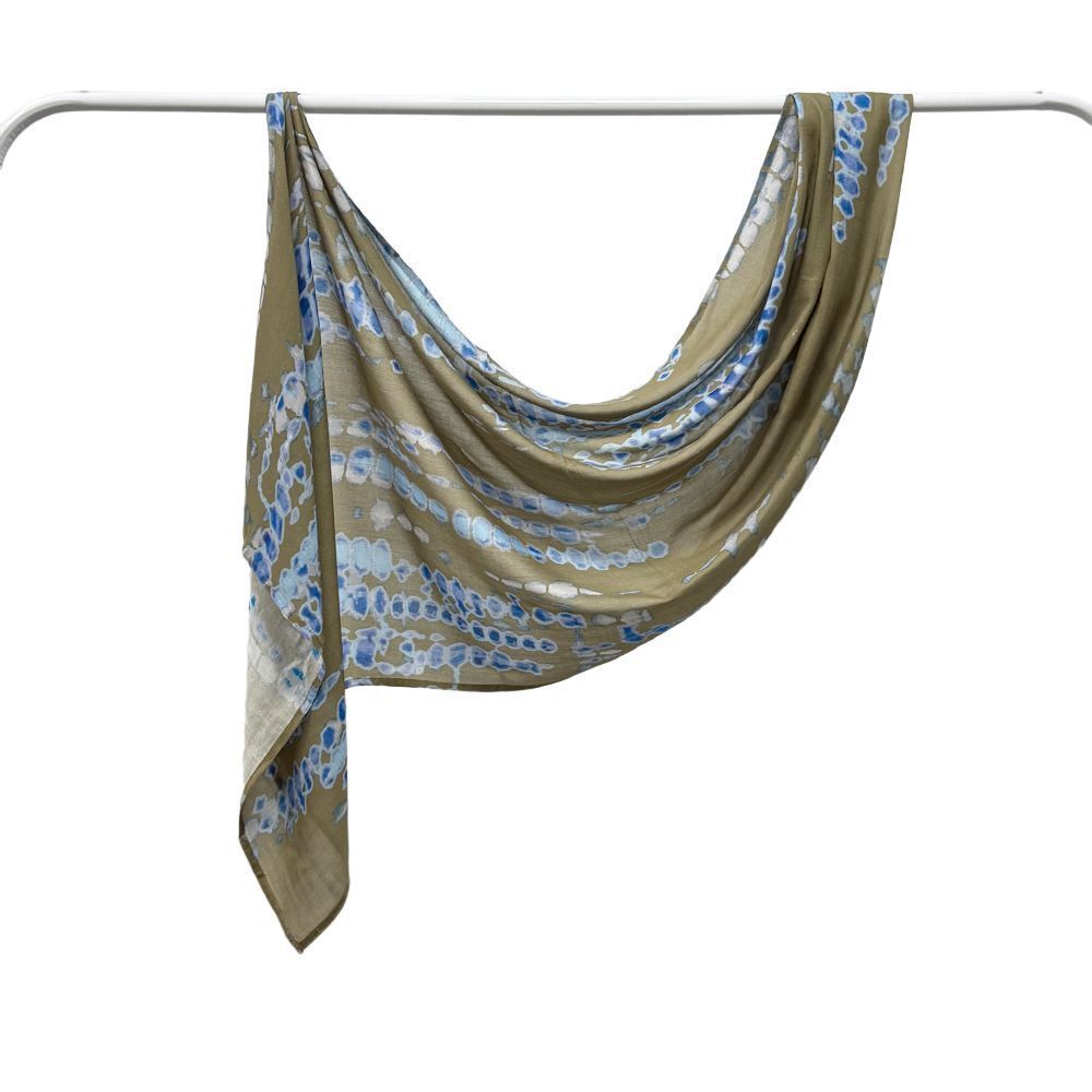 Printed Modal Hijab - Multi-khaki