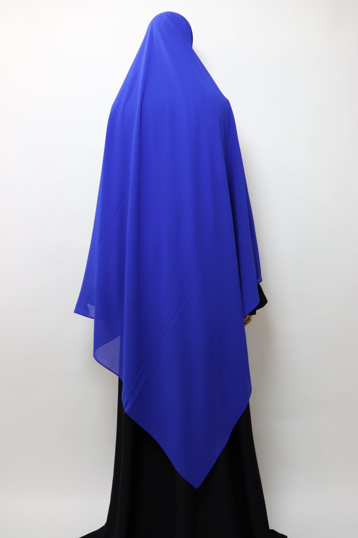 2XL Premium Chiffon Hijab - Royal Blue