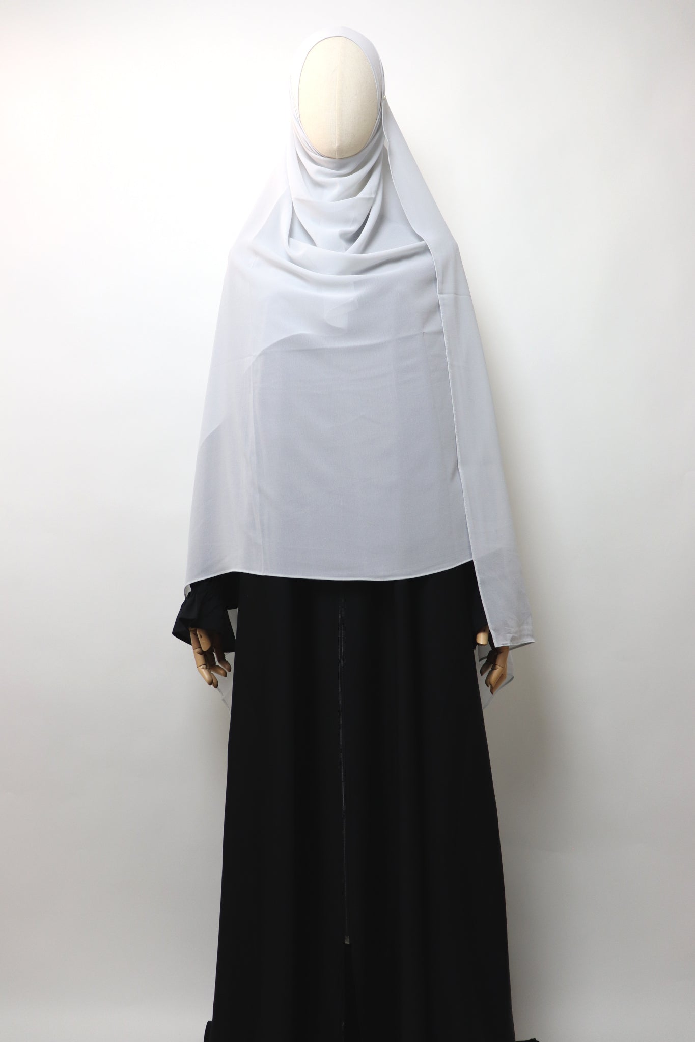2XL Premium Chiffon Hijab - Pale Gray