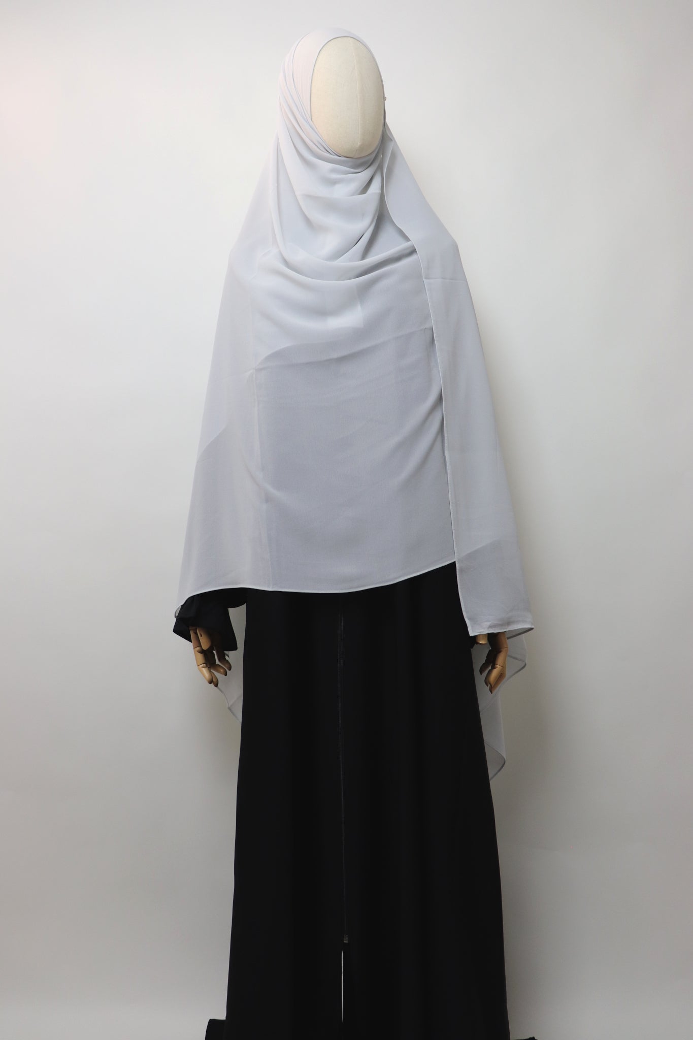 2XL Premium Chiffon Hijab - Pale Gray