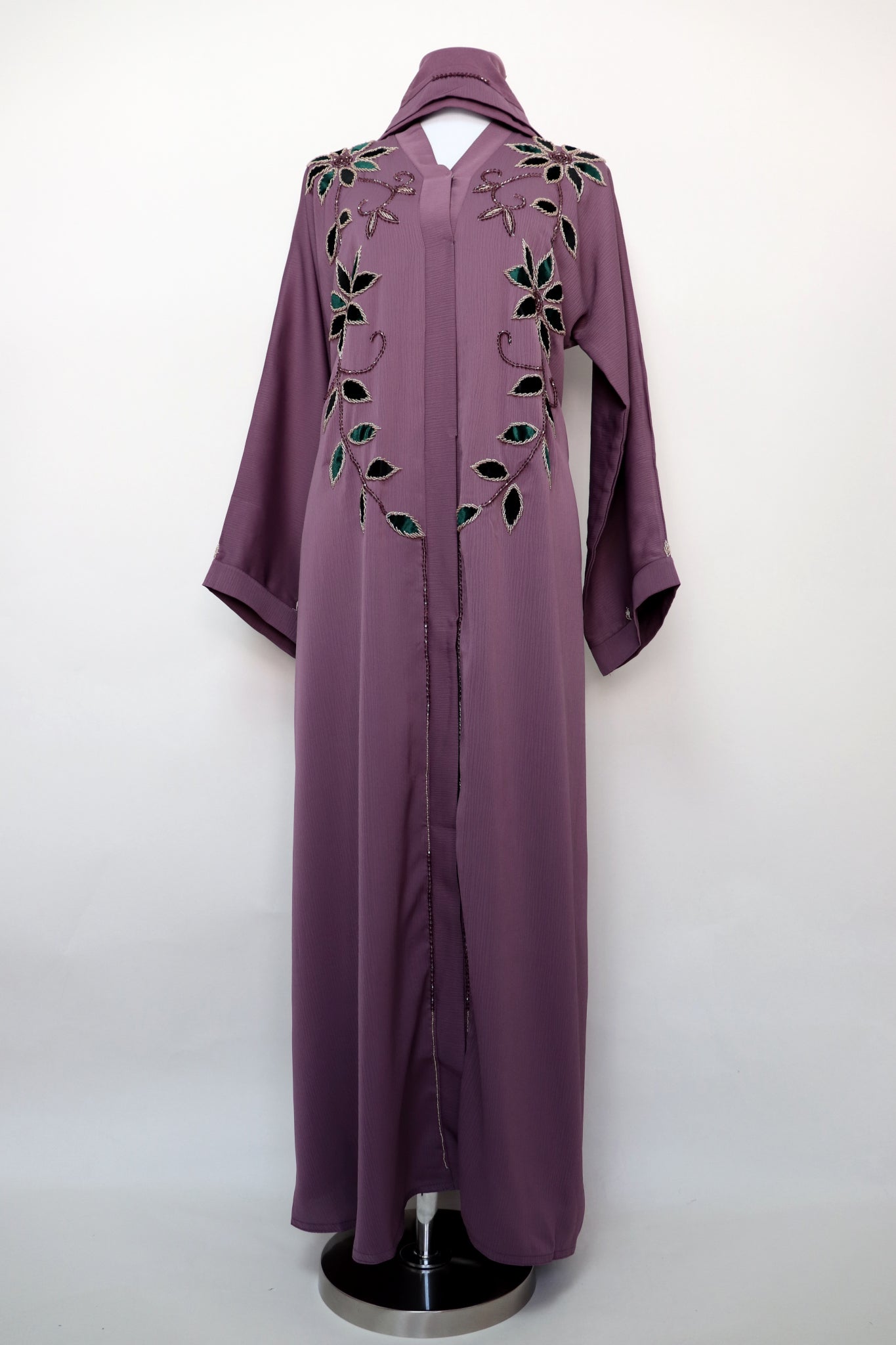 Open Formal Abaya - Dusty Lilac