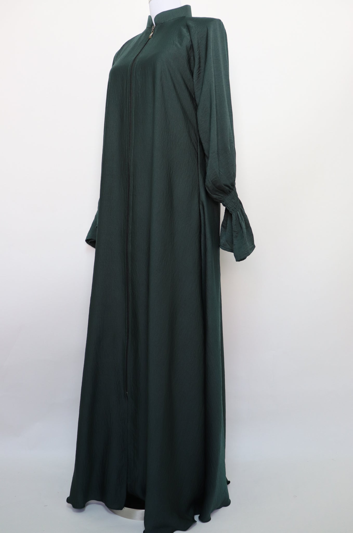 Full Zip Flare Umbrella Abaya - Emerald