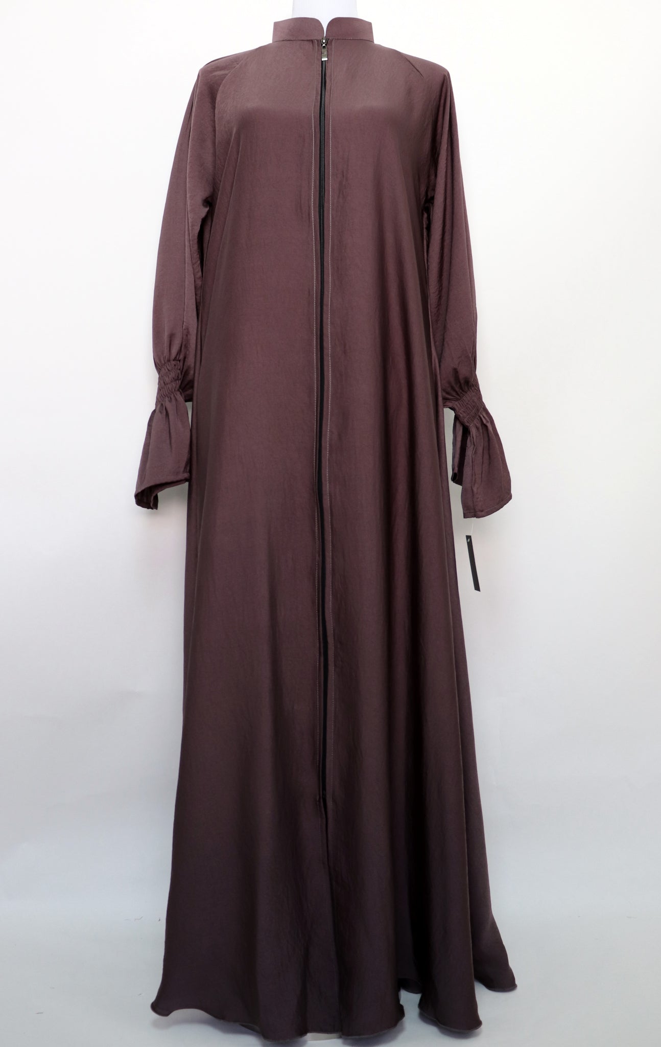 Full Zip Flare Umbrella Abaya - Coffee