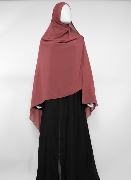 XL Premium Chiffon Hijab - Brick Pink