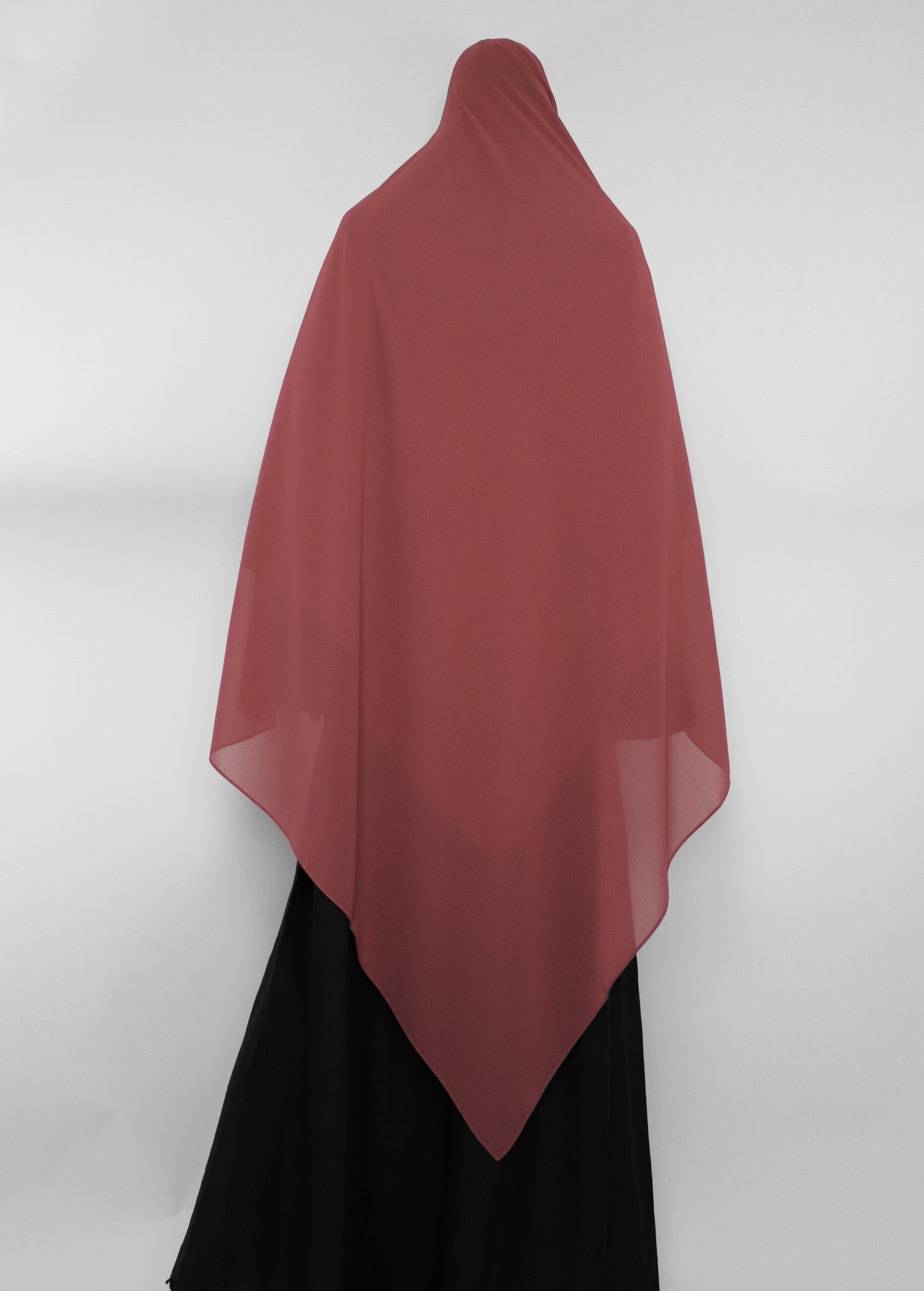 XL Premium Chiffon Hijab - Brick Pink