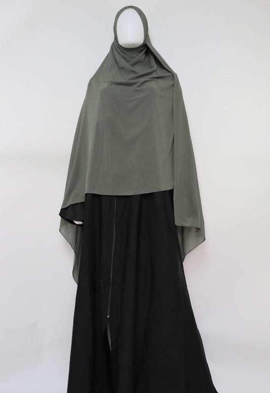 XL Premium Chiffon Hijab - Deep Khaki