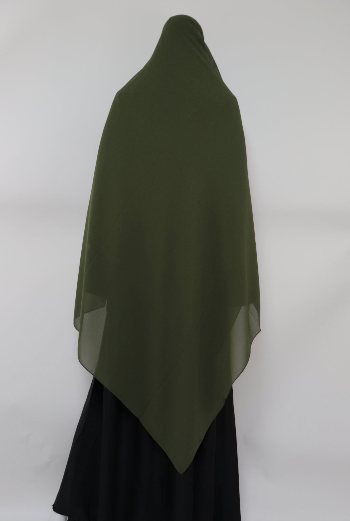 XL Premium Chiffon Hijab - Deep Olive