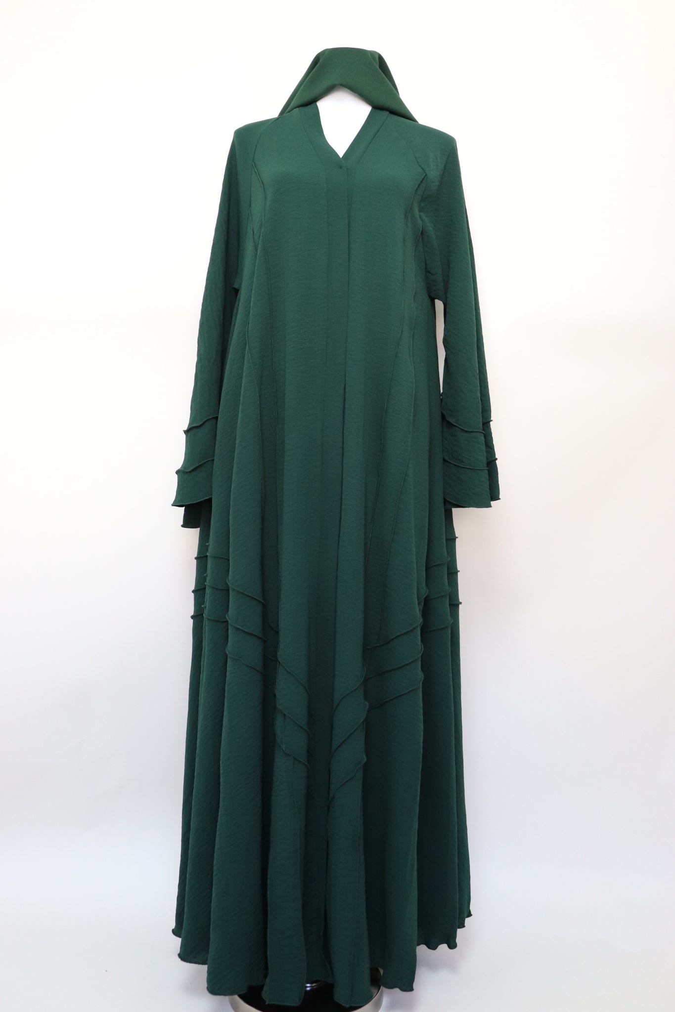 Open Flare Princess Abaya - Emerald