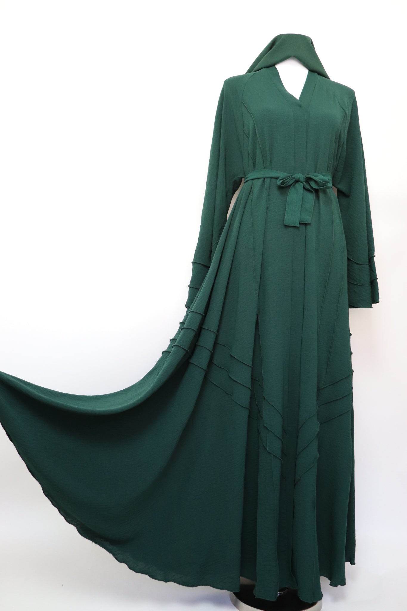 Open Flare Princess Abaya - Emerald