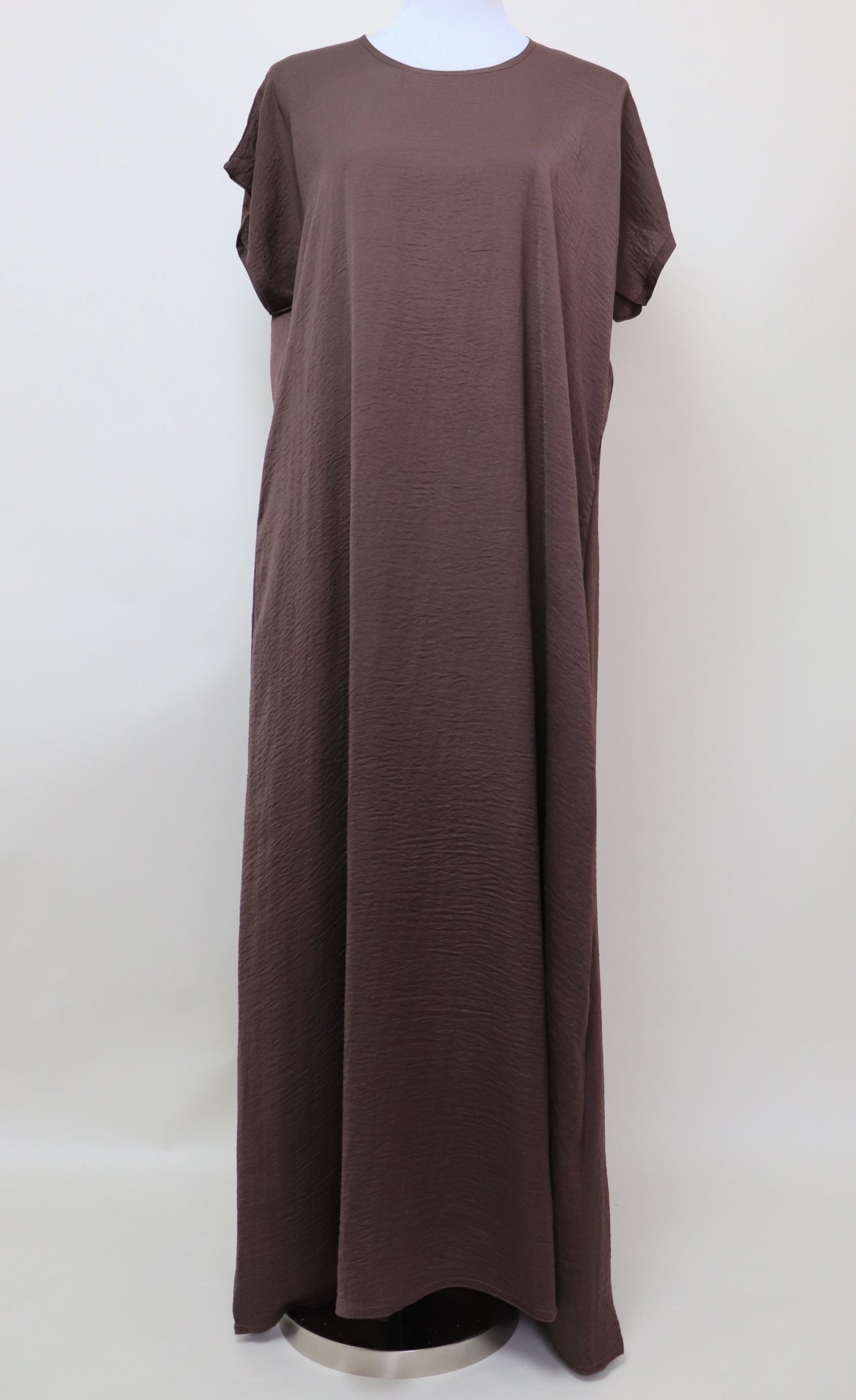 3 Piece Set Lightweight Open Bisht Abaya - Choco Brown