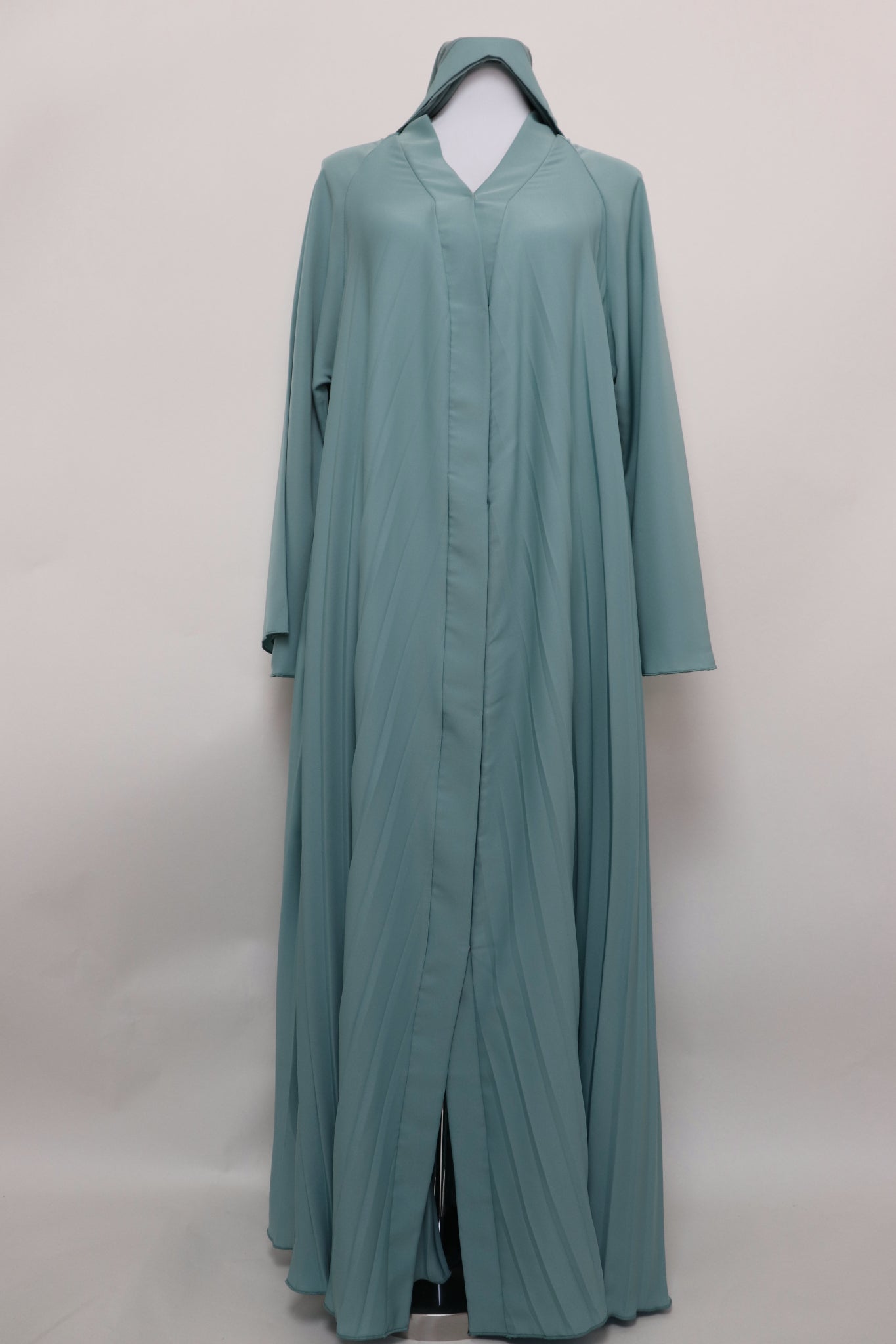 Open Flare Pleated Umbrella Abaya - Bermuda