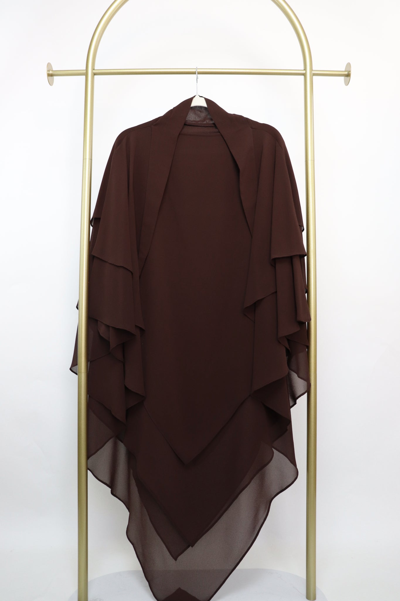 3 Layer Diamond Khimar - Choco Brown