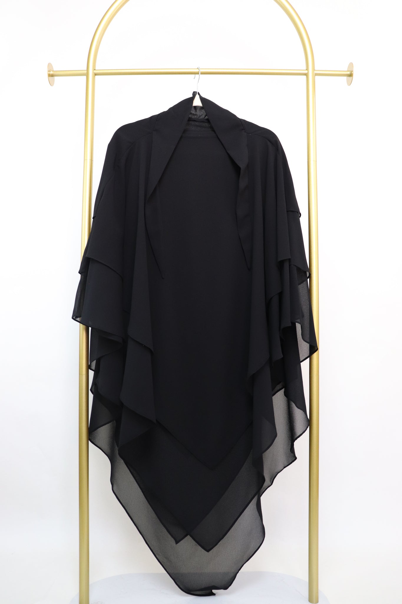 3 Layer Diamond Khimar - Black