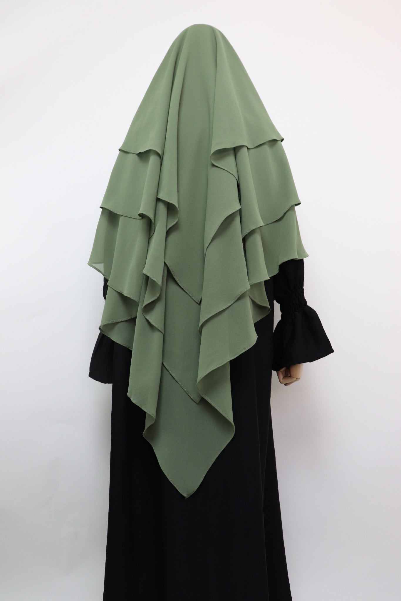 3 Layer Diamond Khimar -  Pistachio