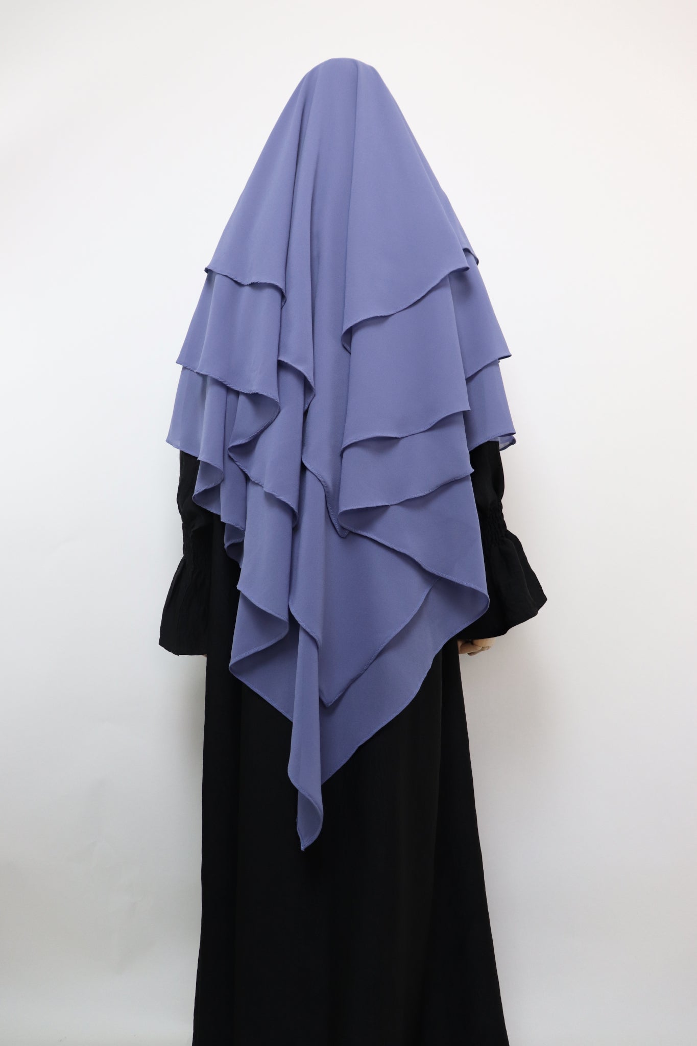 3 Layer Diamond Khimar - Dusty Blue