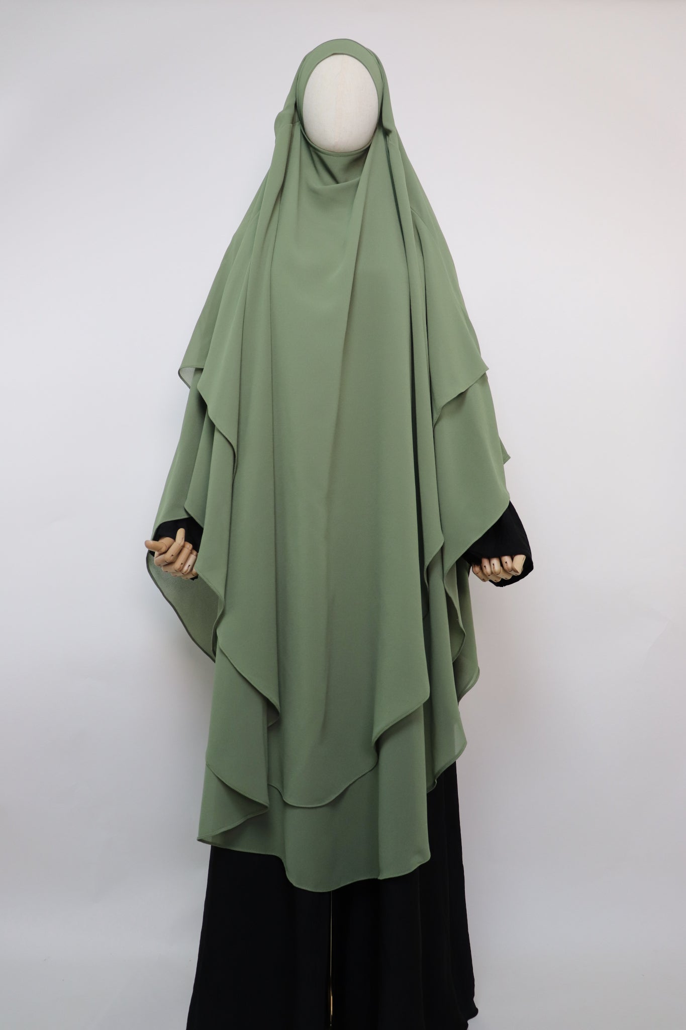 2 Layer XL Khimar -  Pistachio