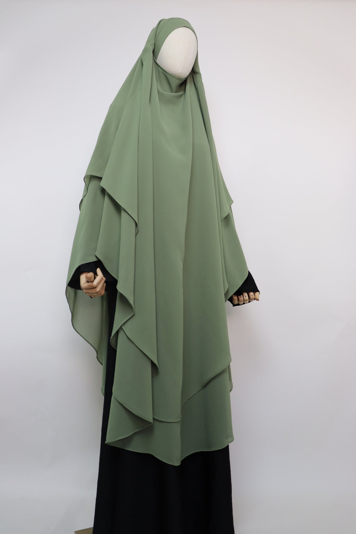 2 Layer XL Khimar -  Pistachio