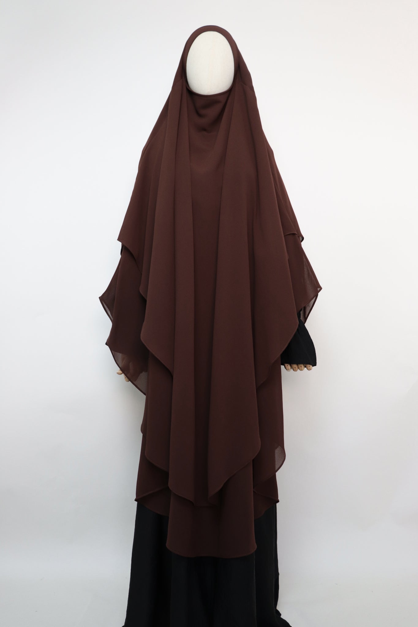 2 Layer XL Khimar - Choco Brown