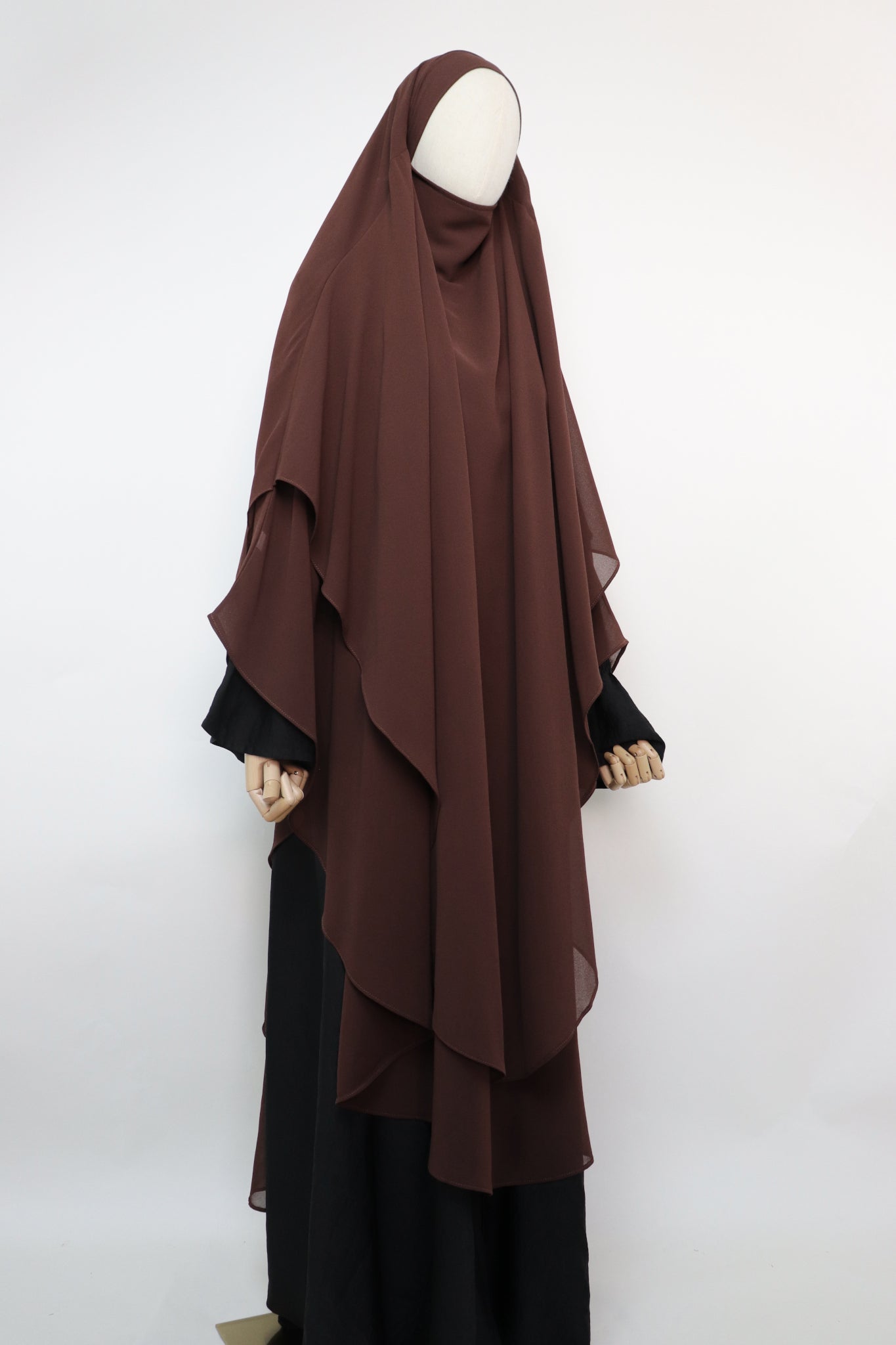 2 Layer XL Khimar - Choco Brown