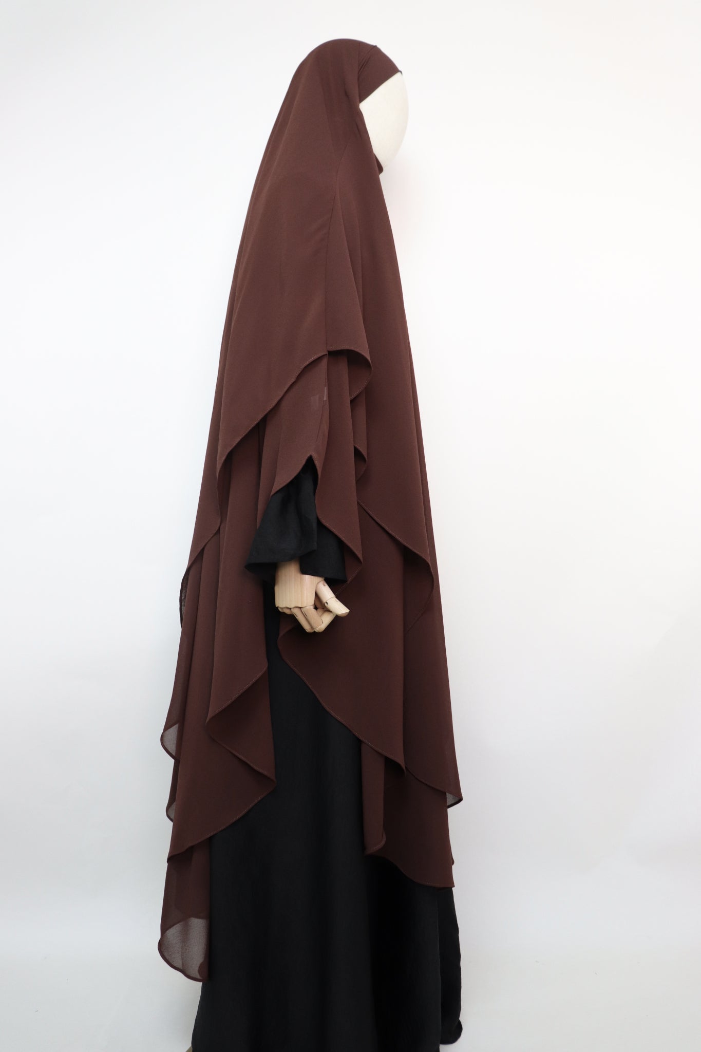 2 Layer XL Khimar - Choco Brown