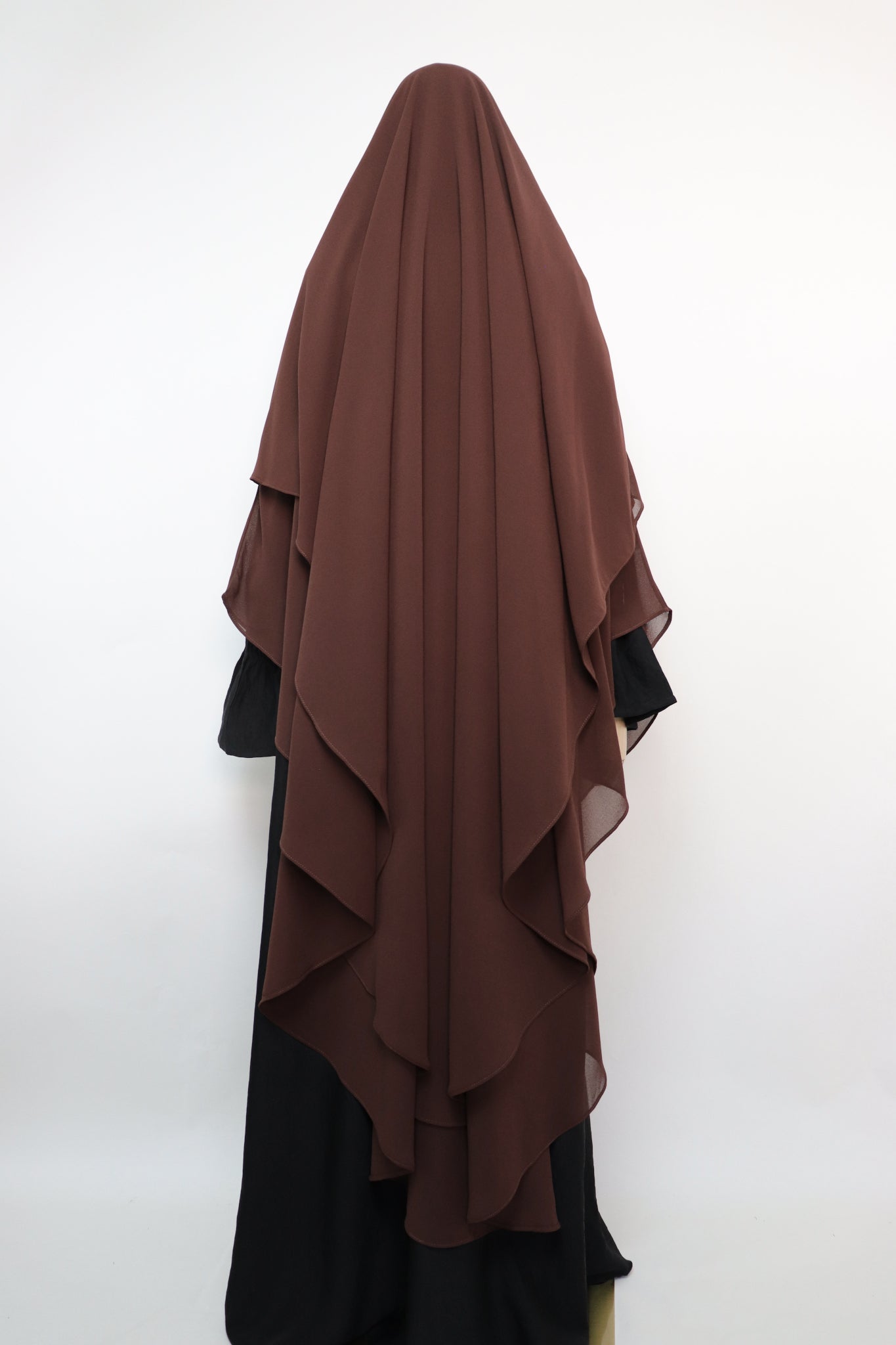 2 Layer XL Khimar - Choco Brown